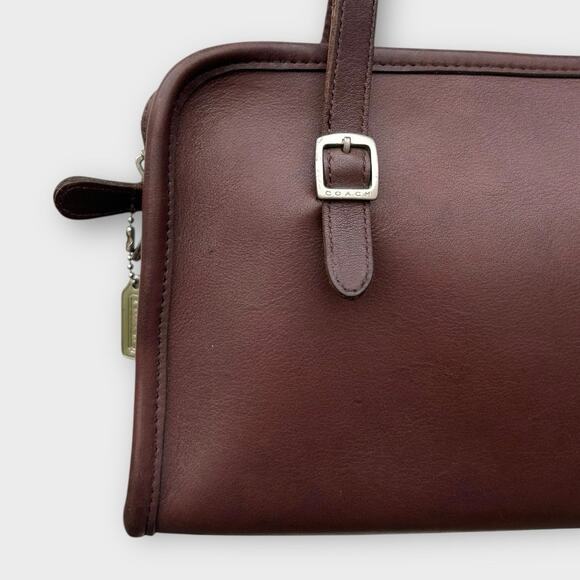 Vintage Coach 9051 Swing Zip Mahogany Glove-Tanned Leather Shoulder Bag Purse 98 - Picture 7 of 14